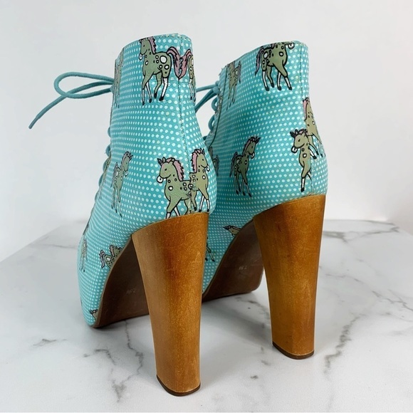 Jeffrey Campbell Lita Kawaii Unicorn Horses Platform
Heeled Lace Up Booties 7.5 - Picture 4 of 14